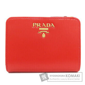 Prada Logo Bifold Wallet Leather
